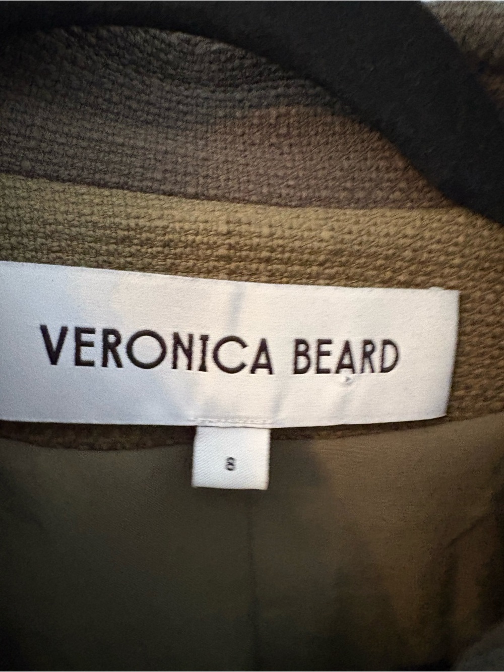 Veronica Beard Sonoma Jacket in Army and Loden Military Utility with Belt Size 8 - Picture 5 of 10